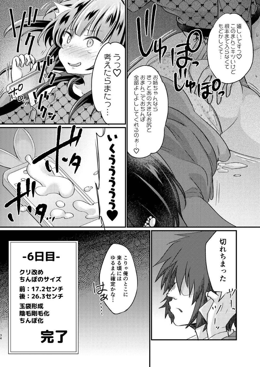 【エロ漫画】【エロ漫画】最近、お姉ちゃんの様子が変と感じて来た妹は姉の姿を追いかけるようになる…子供の頃から優等生でスポーツ万能でかつ美人の姉の様子がおかしく深夜に身体を売っている事を知って追いかけたら、自分も被害にあってそこからクリトリスが巨大化して行く日々が訪れるようになった！【こおり:ツンデレ妹淫棒改造計画】